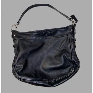 Coach Black Leather Handbag With Dust Bag